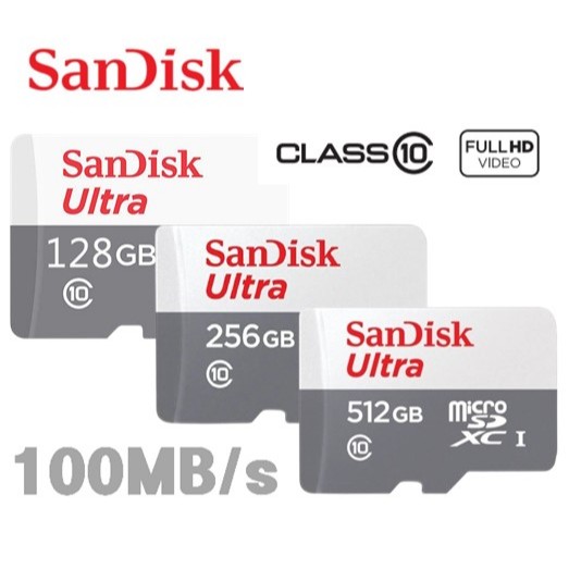 SanDisk 128G 256G 512G 監視器 備份豆腐頭 MicroSD TF C10 手機擴充 記憶卡