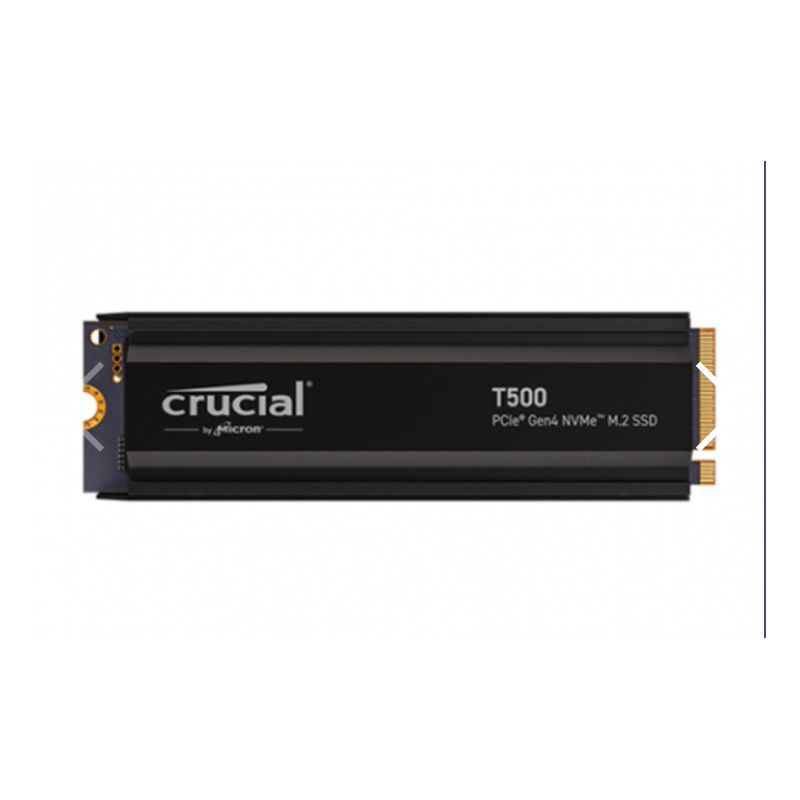 美光 Crucial T500 2TB/M.2 PCIe Gen4/讀:74007000M/含散熱片/