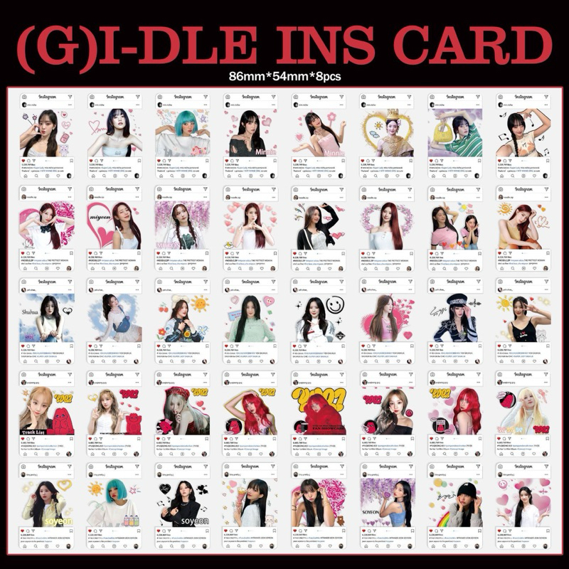 PVC透明小卡🌟自製小卡 透卡 小卡 (G)i-dle 薇娟 Minnie 小娟 雨琦 舒華偶像周邊