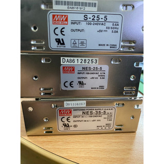 二手現貨 保固3個月 MW 明緯 S-25-15 NES-35-5 NES-25-5 DC5V 5A 7A電源供應器