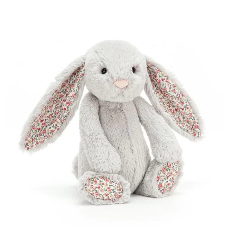 英國Jellycat 兔子玩偶 可愛兔兔31cm 碎花銀