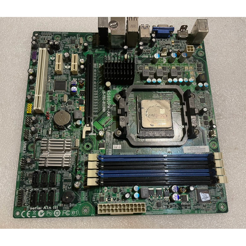 宏碁 AM3+ 小主機板 Acer RS880PM-AM DDR3 x 4 usb3.0