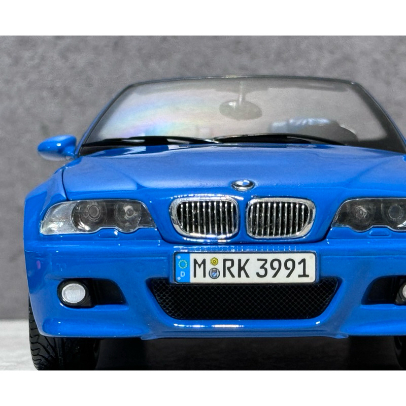 【BMW原廠精品Kyosho製】 1/18 BMW e46 M3 Convertible 土耳其藍 1:18 模型車