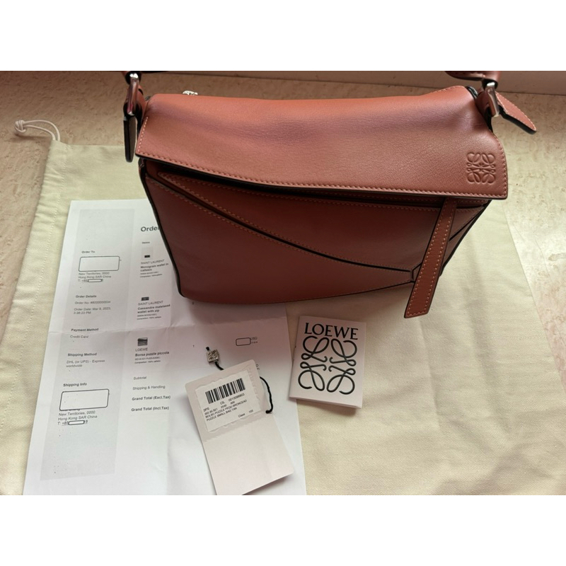 9成新 Loewe small puzzle tan 焦糖