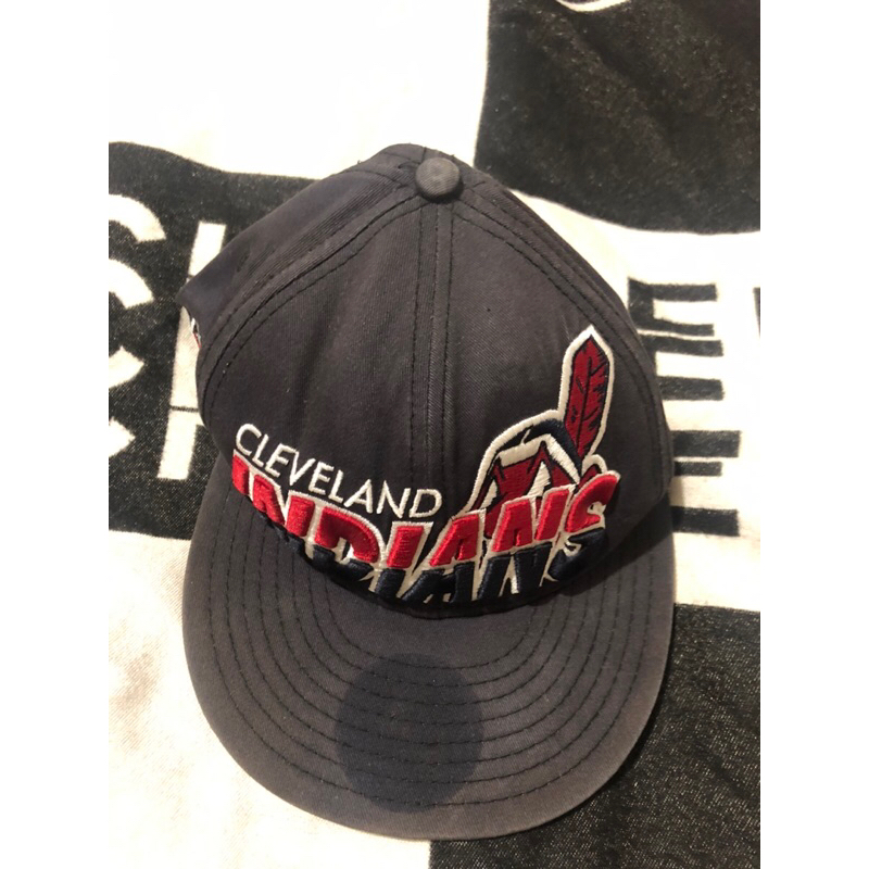 三成新 絕版 二手 古著 New era  MLB 印地安人 Cleveland Indians 老帽 棒球帽 cap