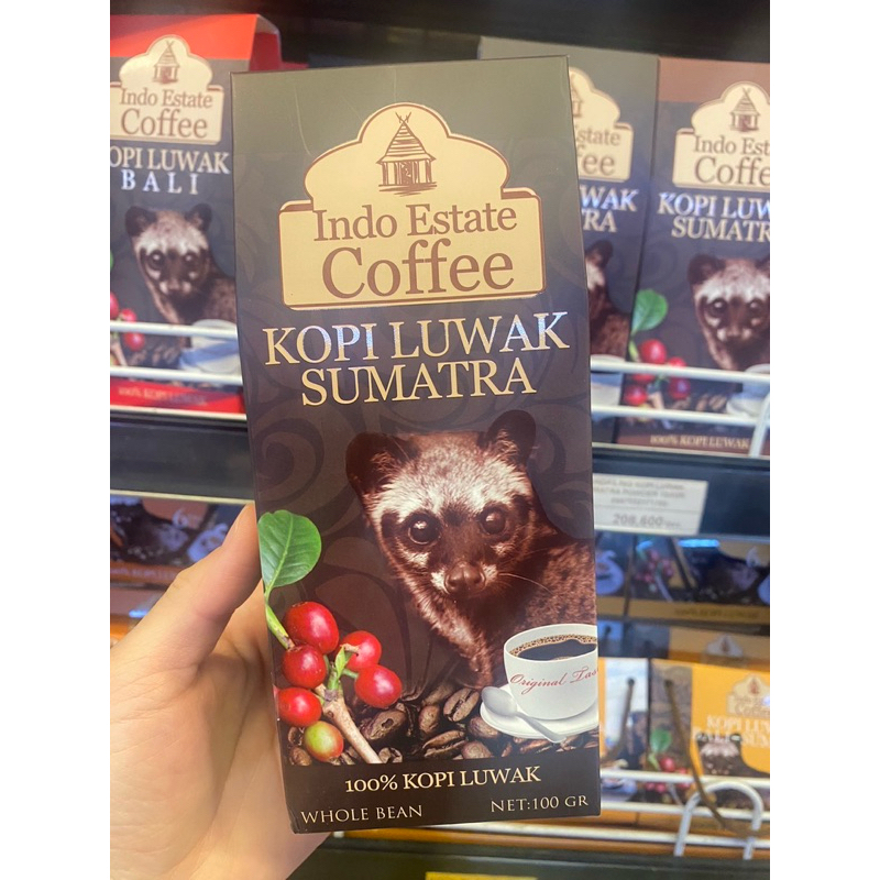 🇮🇩現貨 印尼峇里島100%純野生麝香貓咖啡豆 Wild Kopi Luwak Sumatra 100g