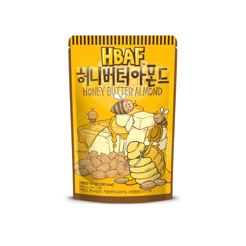 韓國HBAF杏仁果 蜂蜜奶油味 (120g/包)