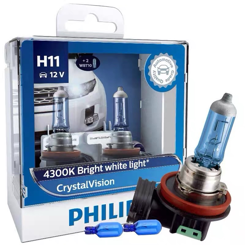 PHILIPS 飛利浦 機車升級型燈泡 水晶之光4300K (CrystalVision) 增亮 升級