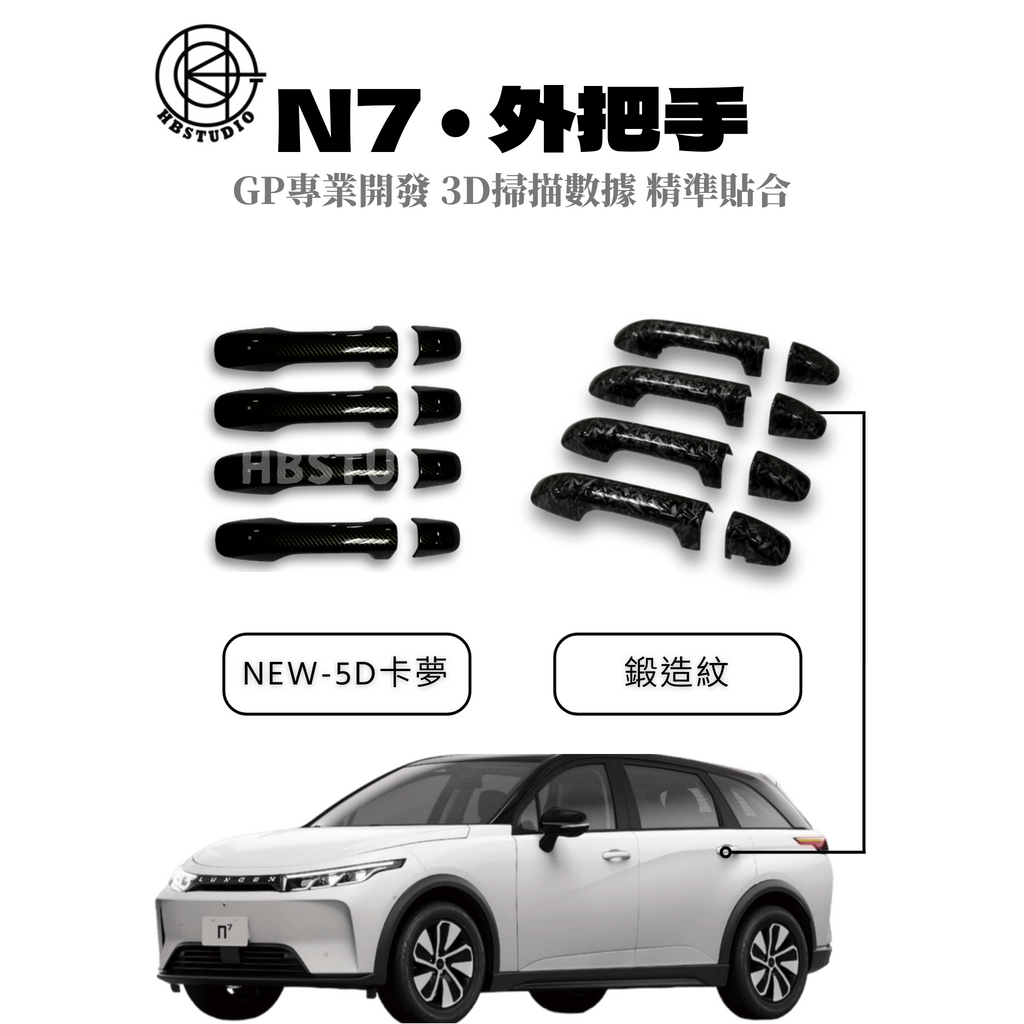 納智捷N7 專用門把手貼 LUXGEN n7 把手防護 裝飾貼片 N7專用 精準開發製造 全新紋路市面無