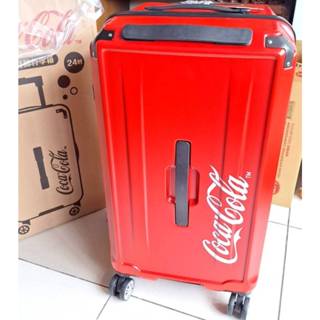 【紫晶小棧】可口可樂胖胖行李箱 經典紅 24吋 旅行箱 登機箱 收納 整理 休閒購物 收藏