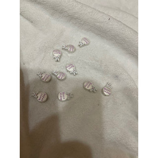 亞銀 兔子 happy day 通孔 DIY 配件 吊飾