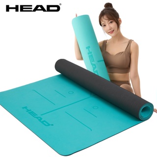 HEAD海德 6mm 183x80cm 環保TPE 正位線瑜珈墊 健身墊 運動墊 附背帶 體位線