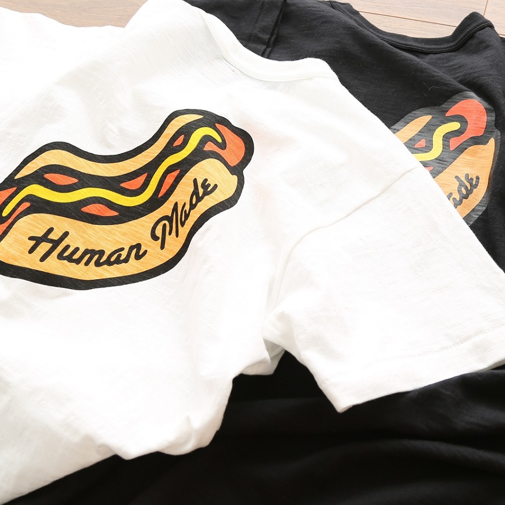 【咘叮】Human Made By Nigo T-Shirt 背後熱狗字母竹節棉情侶款短袖T恤