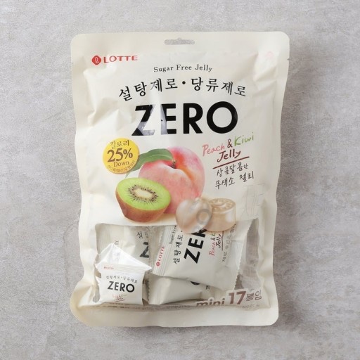 MISO_SELECT 韓國代購🇰🇷 LOTTE 樂天 ZERO 零糖低卡水果軟糖 238g,17包/袋