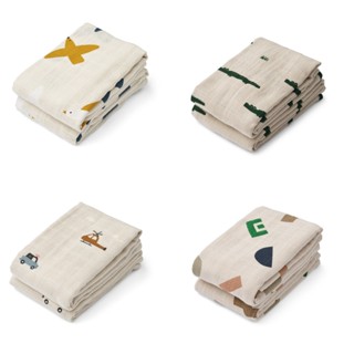 丹麥liewood 有機棉紗布巾2入／萬用巾／蓋毯／嬰兒被／嬰幼兒用品(songbaby)