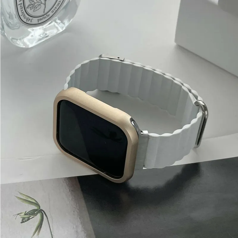 【單錶帶】Apple Watch 荔枝紋磁吸錶帶【B37】