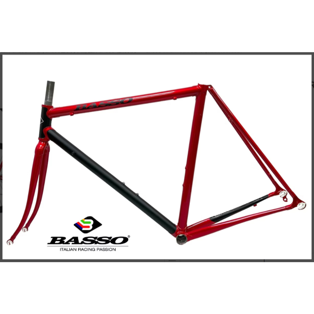 BASSO VIPER 鋼管車架 MATT BLACK/RED FRAMESET 自行車