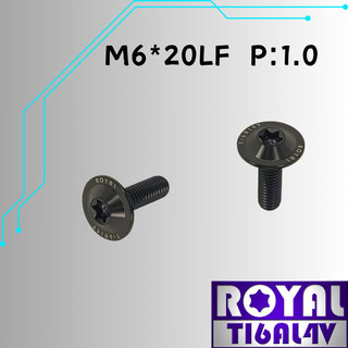 【瘋螺絲】ROYAL 鈦合金螺絲★M6*20LF P:1.0薄型飛碟頭螺絲★64鈦/正鈦/鈦合金螺絲★出貨附發票★帝王黑