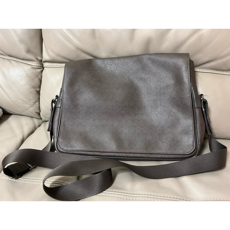 dunhill 皮質 老花 經典logo 肩背包 側背包 斜背包 日本正品 二手