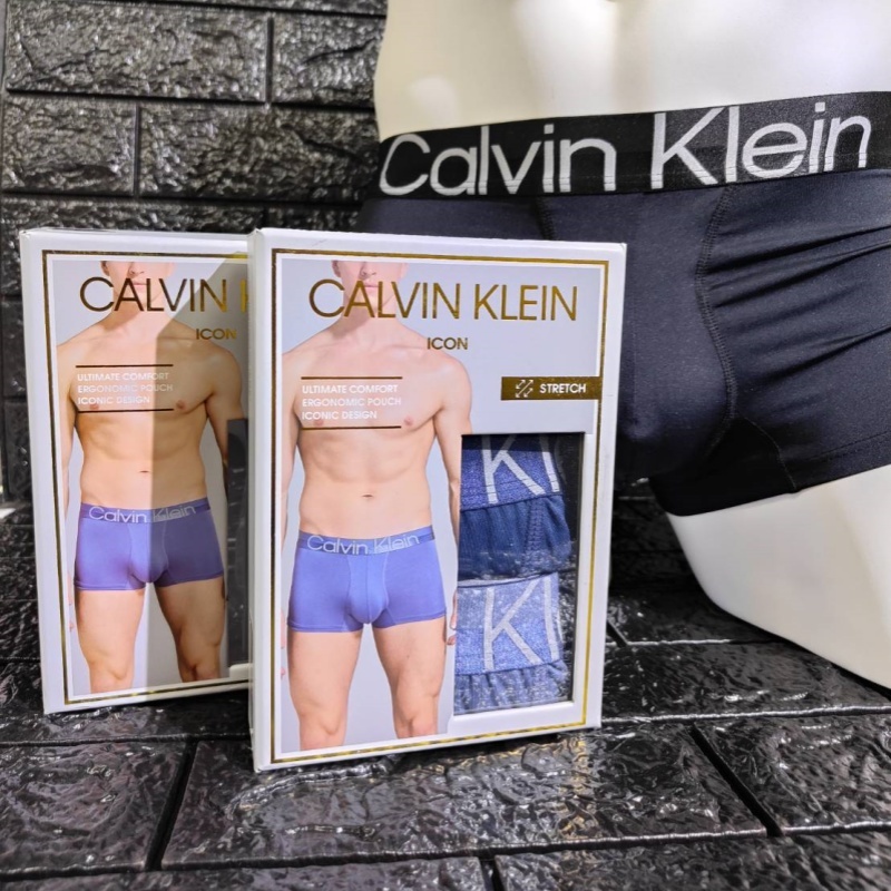 (PSM街頭潮流選)現貨 CALVIN KLEIN 正品公司貨 頂級冰絲涼感男四角內褲三入組