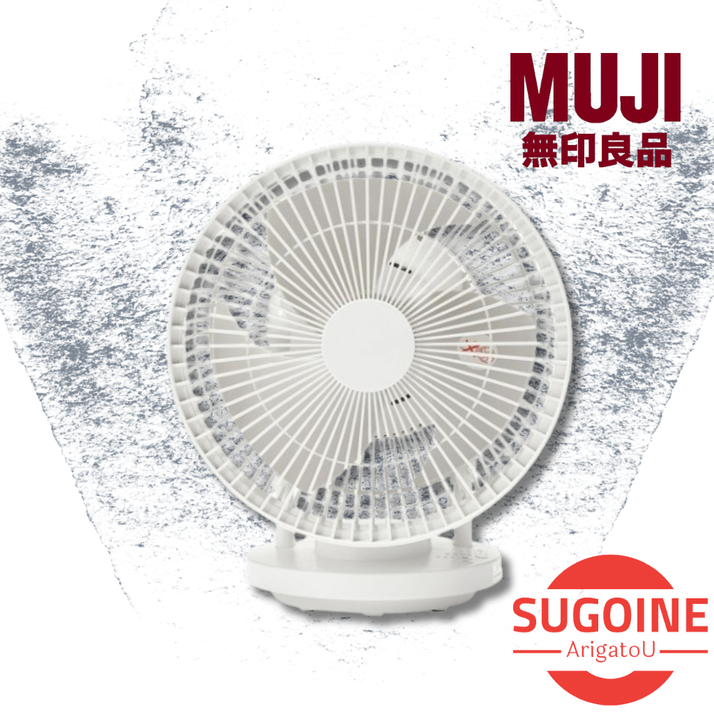 日本2024年 無印良品 MUJI 循環風扇 夏季新品 適用18帖大小 360度搖擺 含香薰盒 斷電自動復原 日本直郵