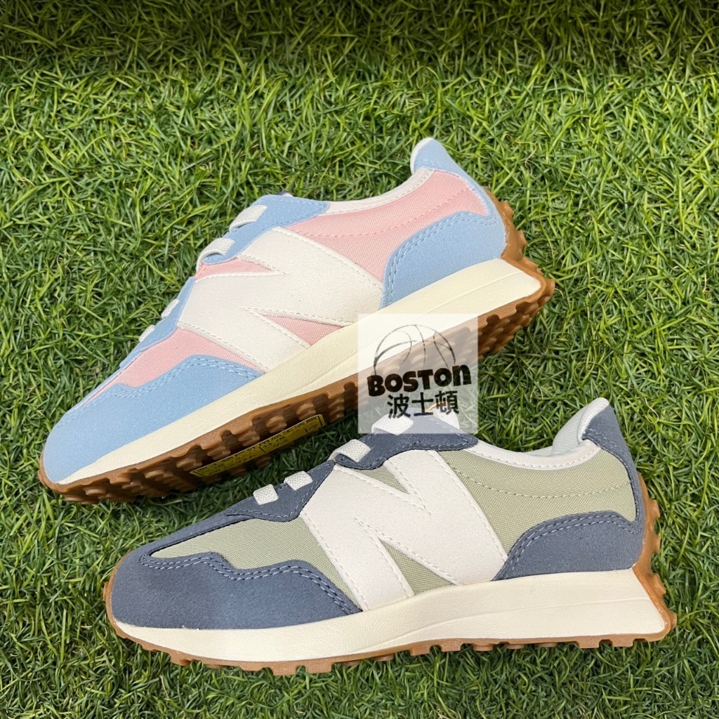 New Balance 327 Wide 休閒鞋 中童 童鞋 寬楦 麂皮 藍粉 PH327SK 綠藍 PH327SM
