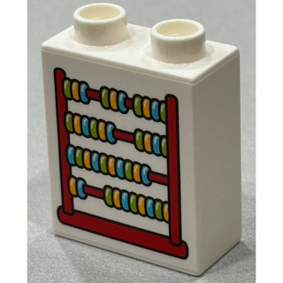樂高 得寶 零件 印刷磚 算盤｜LEGO duplo Brick with Abacus Pattern
