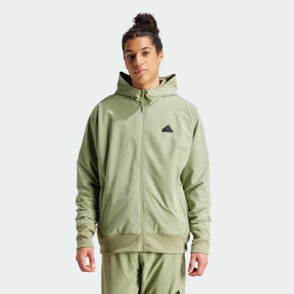 ADIDAS 連帽外套 M Z.N.E. WV FZ 男 IS9279 現貨 綠色