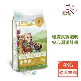 領卷再折【REAL POWER瑞威】幼犬糧4KG 1號草原羊肉/3號海洋魚貝 安心溯源 逐批檢驗 毛貓寵