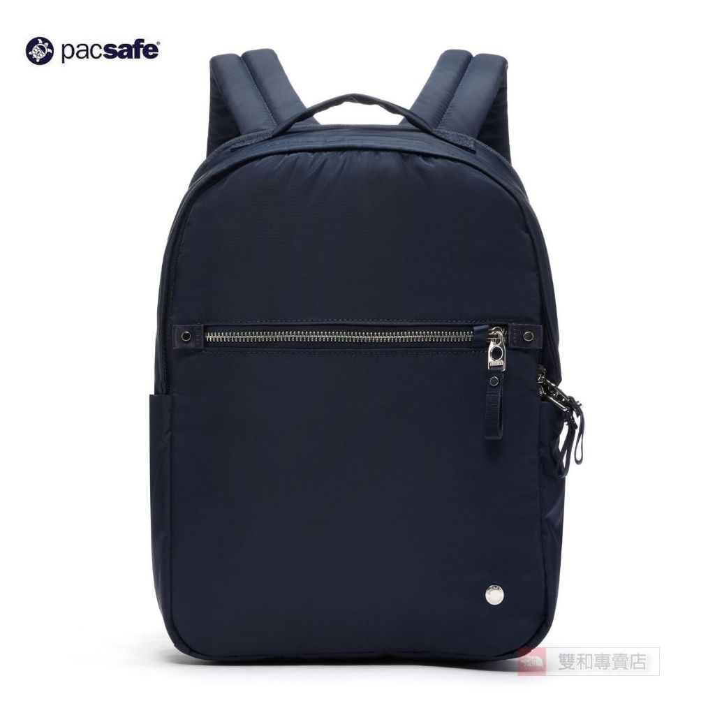 -滿3000免運-[雙和專賣店] Pacsafe backpack 女用防後盜背包/10L/20463606/藍