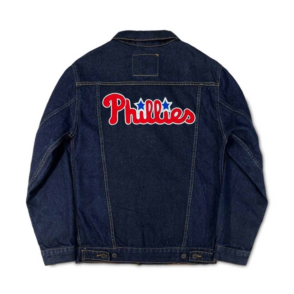 [絕版品] Levi's 李維斯 MLB Phillies 費城人隊 聯名牛仔外套 單寧夾克 S號