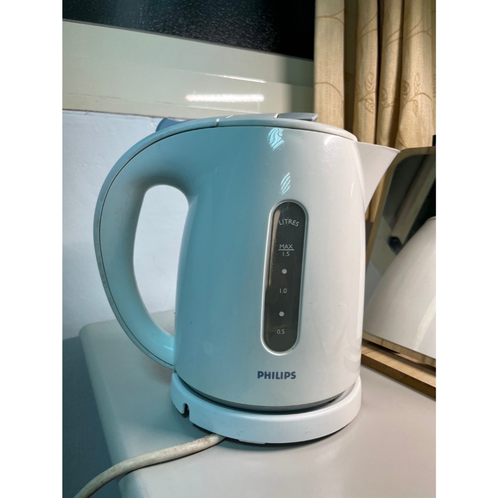 二手 飛利浦PHILIPS HD4646 電動煮水壺 不鏽鋼快煮壺 1.5L