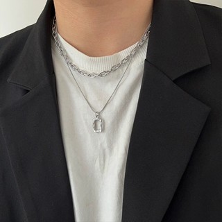 熔煉鈦鋼疊層項鍊 男女可 簡約項鍊 雙層項鍊 男生項鍊 女生項鍊 項鍊男 項鍊女 韓系項鍊 United Freak