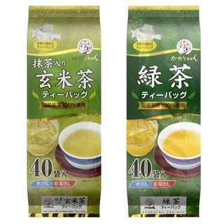 +爆買日本+ kaori 宇治森德 抹茶玄米茶/ 綠茶包 40袋200g 茶包 伴手禮 可冷沖熱泡 日本原裝 日本進口
