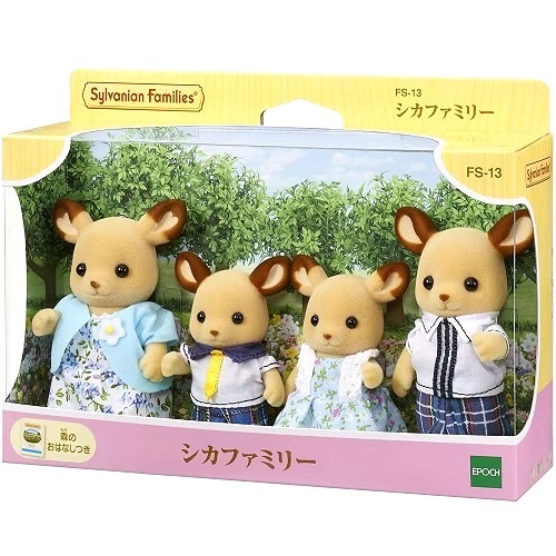 Sylvanian Families<日本森林家族>溫馨家庭人物配件 鹿家庭套組(人物*4 一家四口)家家酒玩具