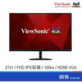 ViewSonic 優派 27吋 VA2732-MH-100HZ 電腦螢幕 IPS顯示器 HDMI.VGA 廠商直送