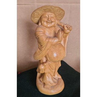 黃楊木木雕 雲遊四海彌勒佛 木雕 財源滾滾 手工雕刻品 木雕藝品 彌勒佛雕像 藝術收藏 木藝品 黃楊木雕刻品 木雕擺件