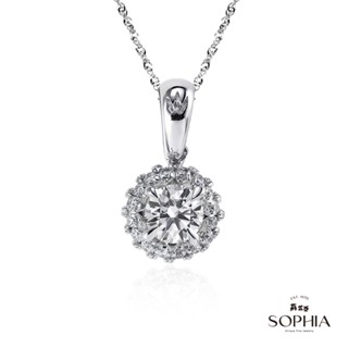 【SOPHIA 蘇菲亞珠寶】鍾愛 30分 F/VVS1 18K金 鑽石項墜