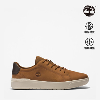 Timberland 男款棕色皮革低筒休閒鞋|A5S9CF13