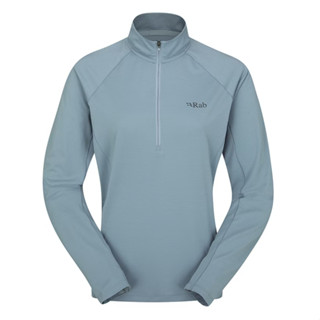 【RAB】QBL04 女款 Sonic LS Zip 長袖透氣拉鍊排汗衣 堡壘灰