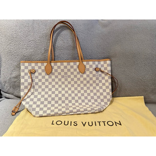 8成新Lv Louis vuitton Neverfull MM 棋盤格 肩背包