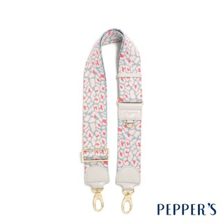 PEPPER'S | HOPE 豹紋編織可調整背帶 - 摩卡棕/粉紅豹