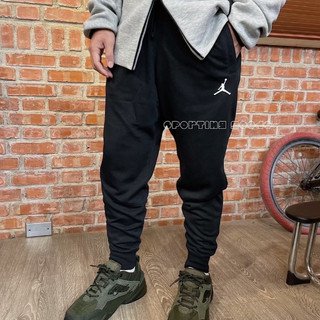 S.G NIKE JORDAN FLEECE PANTS DQ7333-010 長褲 黑色 棉褲 拉鍊 口袋 縮口 男款