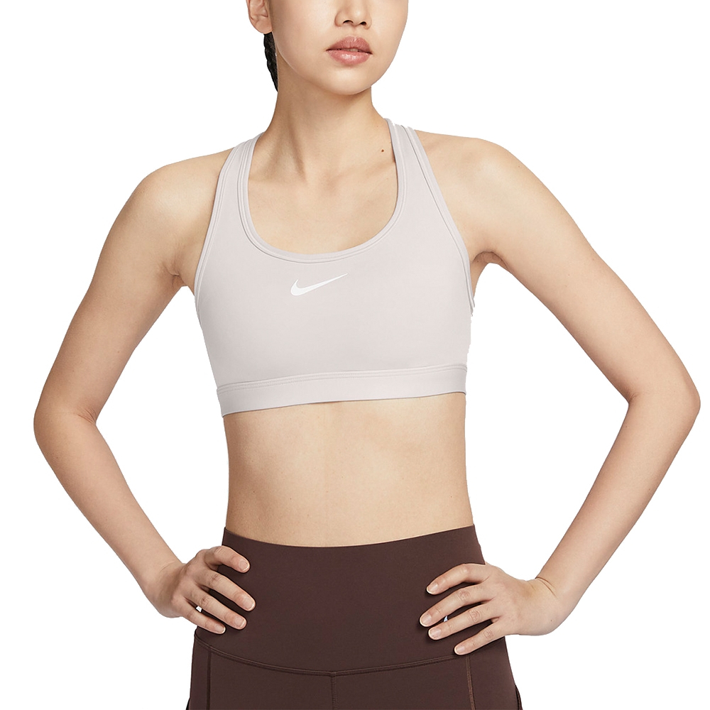 NIKE AS W NK SWSH MED SPT BRA 女 運動內衣 灰紫-DX6822020