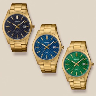 【WANgT】CASIO 卡西歐 MTP-VD03G 日期顯示 英倫風 菱格紋 棋盤紋 金色帶 石英腕錶 手錶 41mm