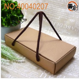 無印風素面牛皮手提盒掀蓋+隔板~小花蛋塔2入盒裝,手工皂2入盒,禮物包裝盒