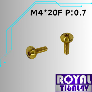 【瘋螺絲】ROYAL 鈦合金螺絲★ M4*20F P:0.7 飛碟頭螺絲★64鈦/正鈦/鈦合金螺絲★出貨附發票★土豪金