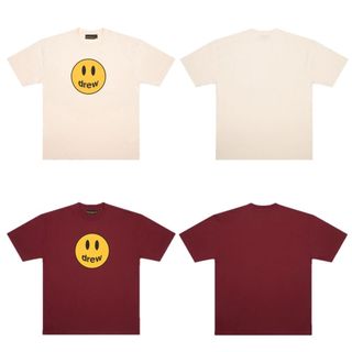 Drew House FW22 Mascot SS Tee 奶油白/酒紅 笑臉Logo 短袖【SPLY】