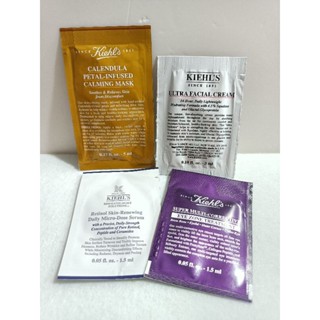 契爾氏 Kiehl's 金盞花精萃修護水凝凍膜 冰河醣蛋白保濕霜 超進化全能新生超級眼霜 A醇全能新生抗痕精華 試用包