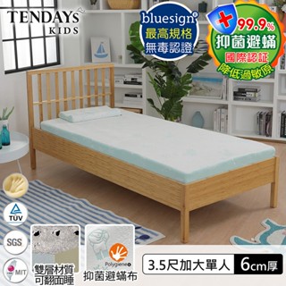 【TENDAYS】記憶床墊 珊瑚海兒童護脊床墊 3.5尺加大單人（6cm厚）舒壓 買床送枕
